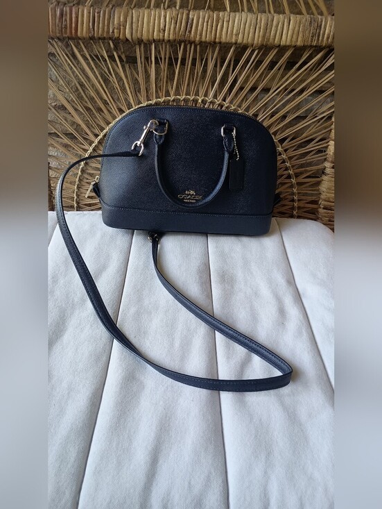 Coach Handbags - Coach Navy Dome Crossbody Bag with Gold Hardware